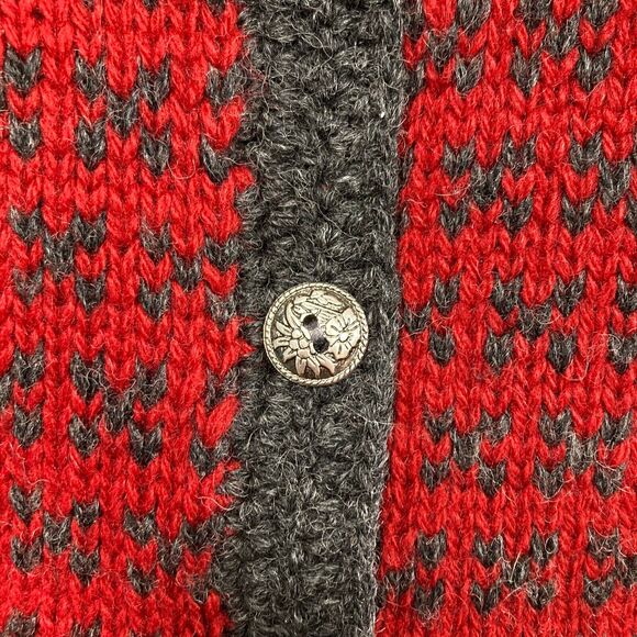 American Eagle Cardigan Womens‎ Sz M Vintage Fair Isle Wool Button Up Sweater - Picture 3 of 9